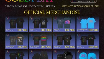 Simak 17 Merchandise Konser Coldplay Jakarta