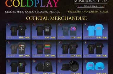 Simak 17 Merchandise Konser Coldplay Jakarta