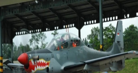 TNI membenarkan informasi soal insiden pesawat Super Tucano jatuh di kawasan Taman Nasional Bromo Tengger Semeru (TBNTS), Pasuruan, Jawa Timur (Jatim)./Antara