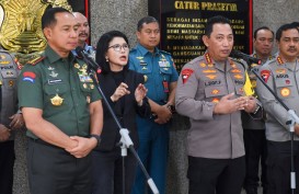 Bahas Pemilu 2024, Panglima TNI Agus Kunjungi Kapolri Listyo Sigit di Mabes Polri