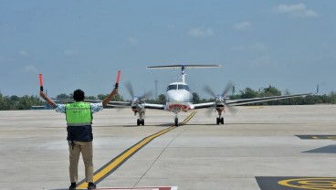 Pesawat Mendarat Perdana di Bandara Dhoho Kediri, Uji Coba Serupa Diulang Pekan Depan