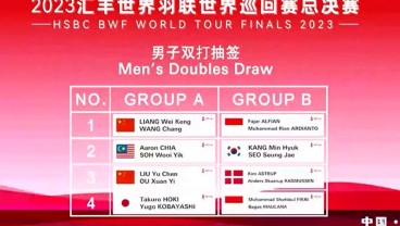 Hasil Drawing BWF World Tour Finals 2023: Fajri-Bakri Segrup, Gregoria di Grup A