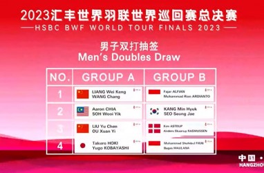 Hasil Drawing BWF World Tour Finals 2023: Fajri-Bakri Segrup, Gregoria di Grup A