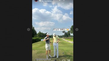 Sebelum Bawa Timnas Indonesia ke Turki, Shin Tae-yong Asyik Main Golf dengan Anaknya