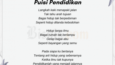 10 Contoh Puisi Pendidikan Singkat yang Menyentuh Hati
