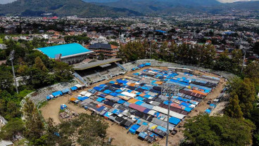 Relokasi Pedagang Pasar  di Stadion Gelora Brantas