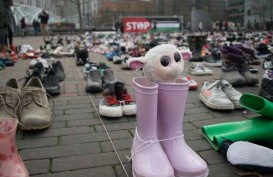 8.000 Sepatu Dipajang di Rotterdam untuk Kenang Anak-anak Tewas di Gaza