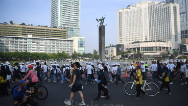 Antusias Warga Pada Car Free Day Awal 2024 di Jakarta