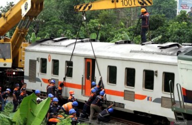 Evakuasi KA Anjlok di Tanggulangin Sidoarjo Selesai, Jalur Dilalui dengan Pengawasan