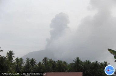 Gunung Ibu di Halmahera Meletus, Abu Vulkanik Terlontar Setinggi 1.000 Meter