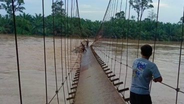 Perbaikan 8 Jembatan Gantung yang Putus di Sumsel Hadapi Kendala