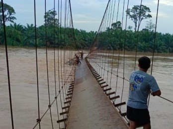 Perbaikan 8 Jembatan Gantung yang Putus di Sumsel Hadapi Kendala