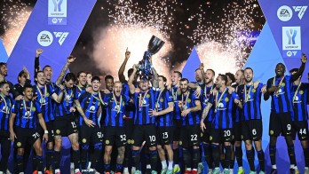 Gol Lautaro Martinez Antar Inter Milan Juara Piala Super Italia