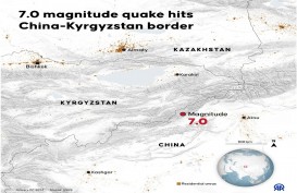 Gempa Bumi Kuat Magnitudo 7 SR Guncang China, Terasa Hingga India