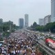 Aksi APDESI 31 Januari di Depan Gedung DPR/MPR Sempat Blokade Tol Dalam Kota