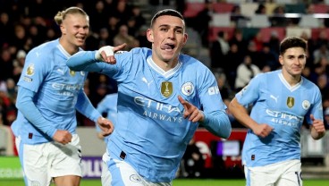 Hasil Liga Inggris Brentford vs Manchester City, Phil Foden Hattrick