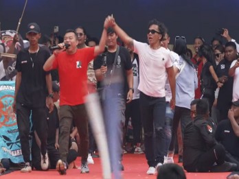 Ikut Kampanye Ganjar di Bogor, Anang Hermansyah Reuni Bareng Slank
