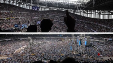 Foto-foto Kampanye Akbar JIS vs GBK, Mana yang Lebih Pecah?