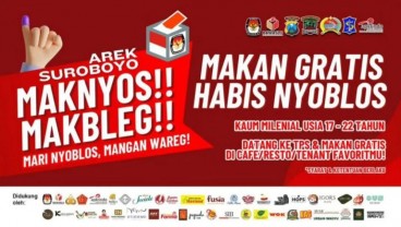 Ada 55 Tempat Makan Gratis Seusai Nyoblos di Surabaya