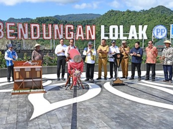 AHY Perdana Dampingi Jokowi Resmikan Bendungan Lolak di Sulut