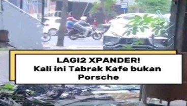 Setelah Nabrak Porsche Rp8 Miliar, Kini Viral Xpander Nabrak Cafe