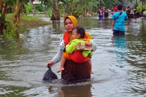 Ribuan Rumah di Kudus Jawa Tengah Masih Terendam Banjir