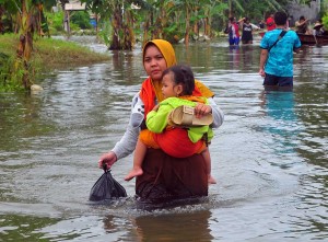 Ribuan Rumah di Kudus Jawa Tengah Masih Terendam Banjir