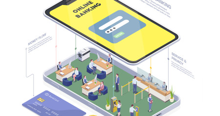 Ilustrasi bank digital. /Freepik