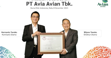 Emiten Konglomerat Hermanto Tanoko PT Avia Avian Tbk. (AVIA) akan membagikan dividen final tahun buku 2023 sebesar Rp1,36 triliun.