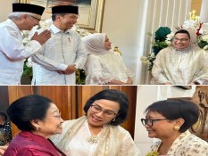 Momen Sri Mulyani Bercengkrama dengan Jokowi, Megawati dan Prabowo