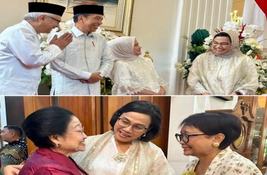 Momen Sri Mulyani Bercengkrama dengan Jokowi, Megawati dan Prabowo