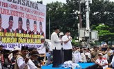 Fachrul Razi Pimpin Orasi Unjuk Rasa di Patung Kuda, Tuntut MK Jalankan Amanah