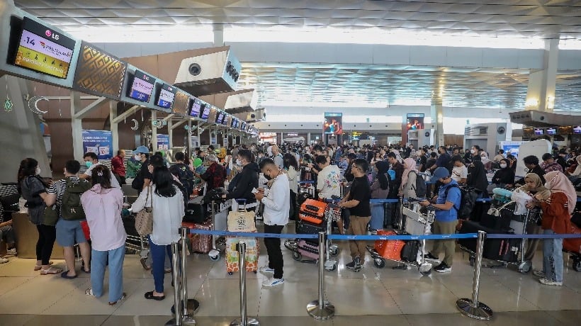 Pergerakan mudik di Bandara Soekarno Hatta