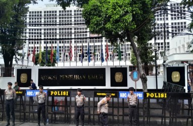 Suasana KPU Jelang Penetapan Prabowo-Gibran Presiden dan Wapres Terpilih