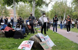 Potret Aksi Protes Mahasiswa di Kampus Unggulan AS untuk Bela Palestina