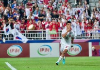 Ekspresi pemain Timnas U-23 Indonesia Pratama Arhan usai menjadi penentu kemenangan atas Korea Selatan di perempat final Piala Asia U-23 2024, Jumat (26/4/2024) - PSSI.