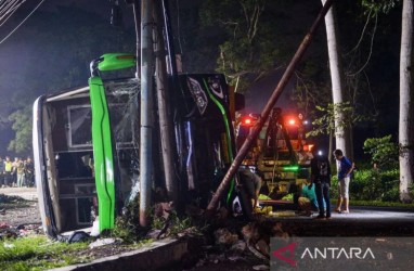 Sembilan Korban Meninggal di Kecelakaan Bus Ciater, Subang