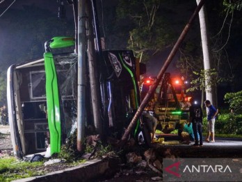 Sembilan Korban Meninggal di Kecelakaan Bus Ciater, Subang