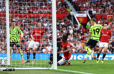 Hasil Manchester United vs Arsenal, Gol Trossard Bawa The Gunners Unggul (Babak 1)