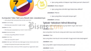 80 Teka Teki Receh, Lucu dan Romantis yang Menghibur