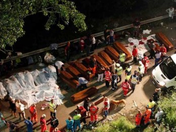Sederet Fakta Hasil Olah TKP Kecelakaan Bus Maut Subang