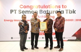 Dukung Pengelolaan Energi Berkelanjutan, Semen Baturaja Raih Sertifikat Manajemen Energi ISO 50001:2018