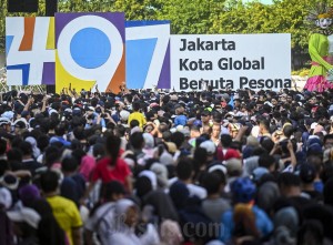 Pencanangan HUT ke-497 Jakarta di Bundaran HI