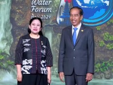 Momen Jokowi dan Puan Maharani "Semringah" di World Water Forum 2024