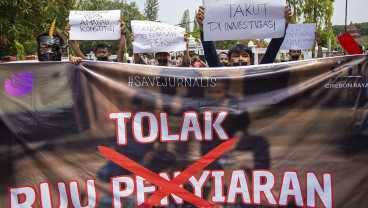 Aksi Jurnalis Tolak RUU Penyiaran