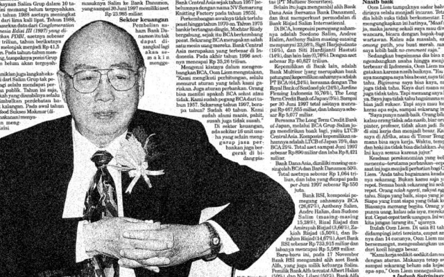 Historia Bisnis: Mencari Sudono Salim di Tengah Huru-Hara 1998