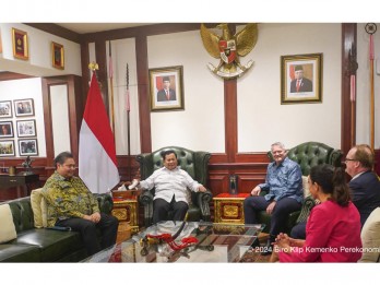 Menko Airlangga Dampingi Menhan Prabowo Menerima Kunjungan Sekjen OECD