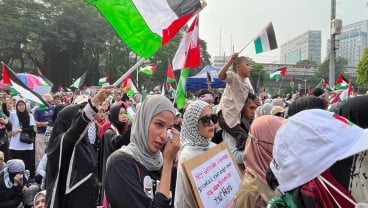 Isak Tangis Warnai Aksi Bela Palestina di Kedubes AS Jakarta