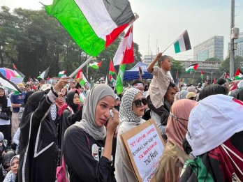 Aksi Bela Palestina di Kedubes AS Bubar, Jalan Merdeka Selatan Dibuka