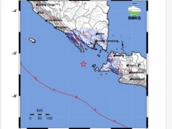 Gempa 3,7 SR Guncang Barat Daya Banten